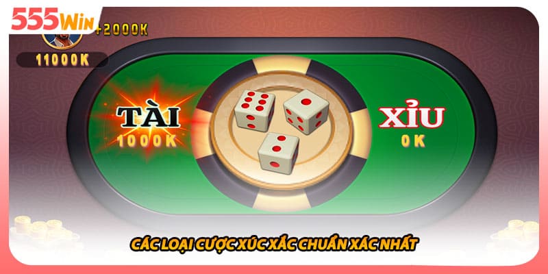 Tài Xỉu Online Cùng Hướng Dẫn Chơi Xúc Xắc Cho Tân Thủ 2 Các loại cược xúc xắc chuẩn xác nhất